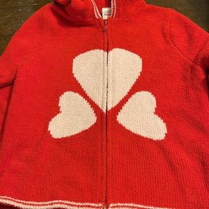 HANNA ANDERSSON VALENTINE HEART SWEATER HOODIE ZIP RED GIRL VALENTINE’S 140 CUTE